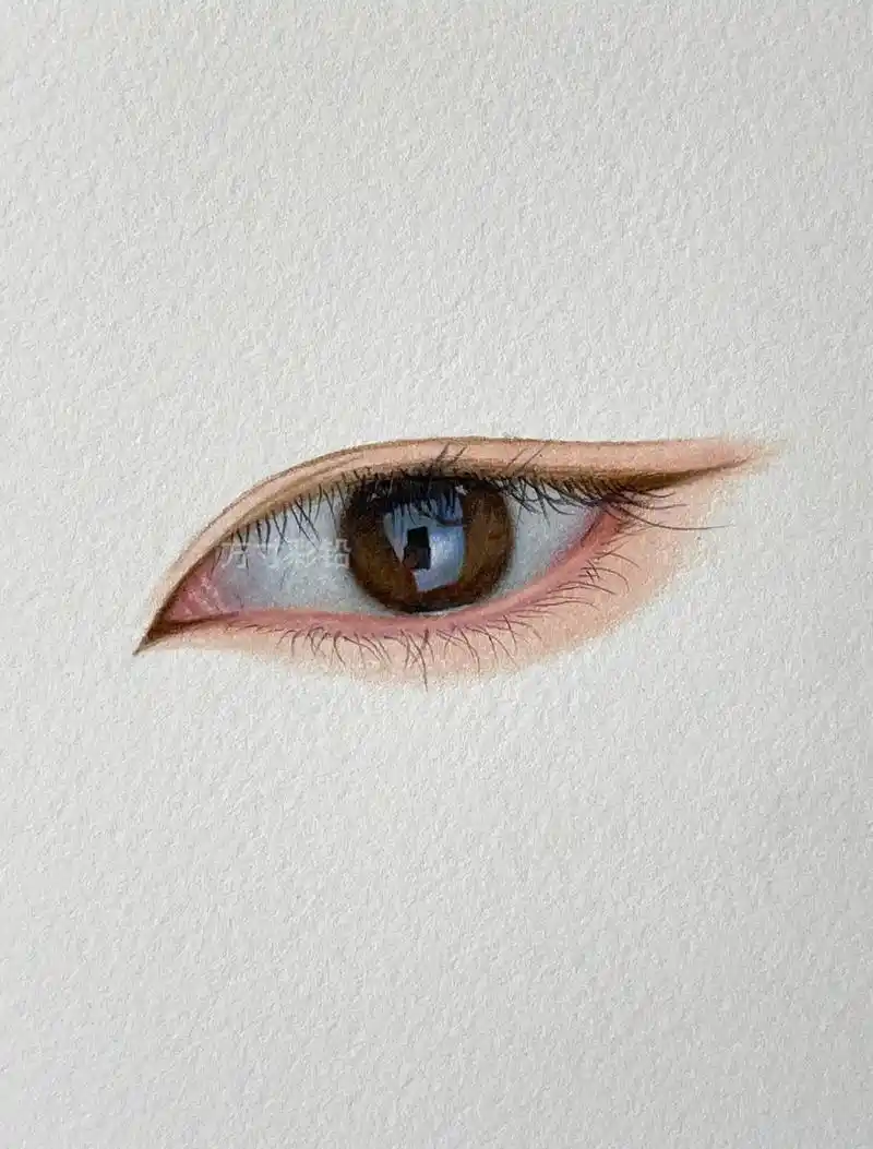 彩铅画眼睛