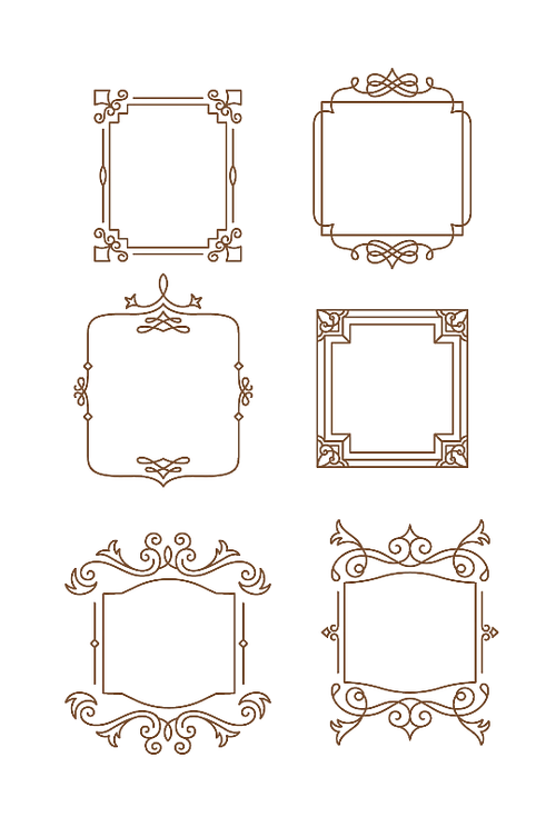 欧式古典花纹花边复古小清新边框标题框