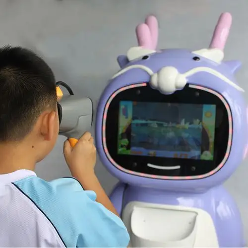 针对3-10岁的儿童研发的vr一体化设备,头盔也做了护眼处理的益智游戏