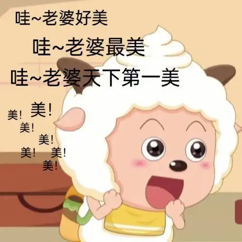 老婆天下第一美#懒羊羊 #表情包  #可爱表情包  #老婆奴