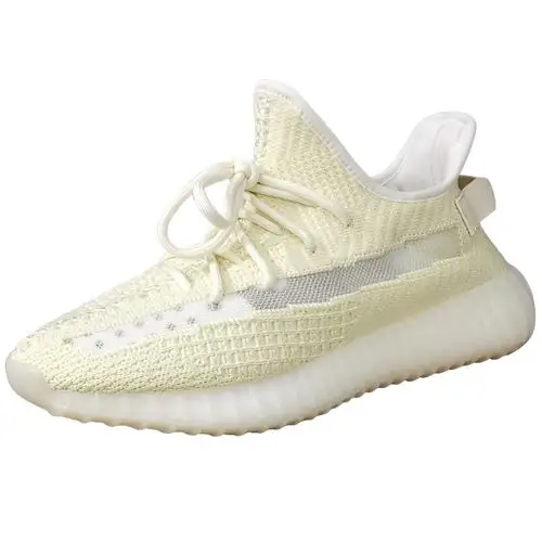 staticyeezy男鞋夏季透气椰子鞋350v2 浅黄休闲运动鞋ins老爹鞋女