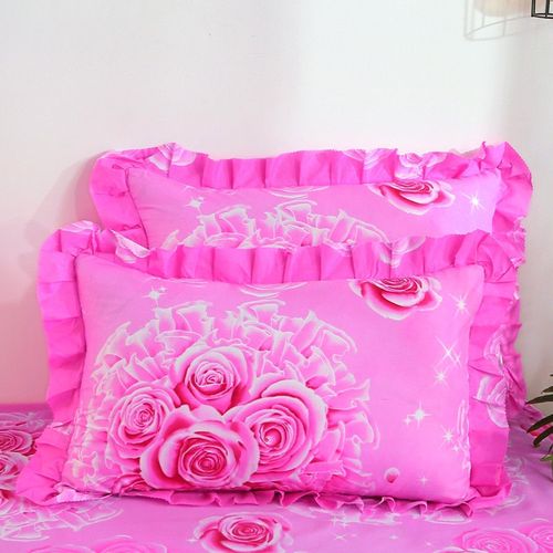 枕套一对2只花边枕头皮单枕芯套带拉链宿舍枕头芯套信封式