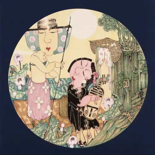 中国画名家画家赵锦龙人物画欣赏