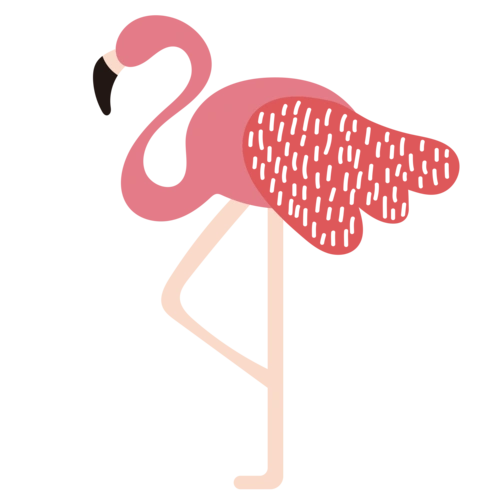 火烈鸟手绘图片大全