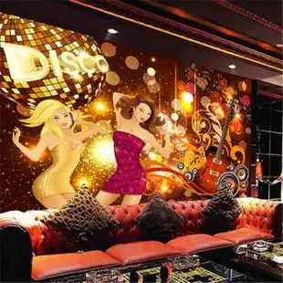 ktv背景墙画