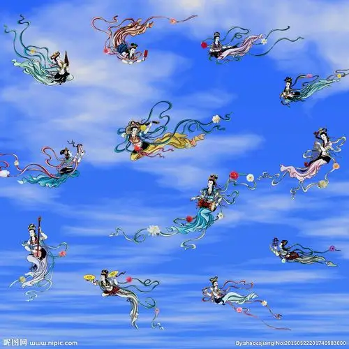 仙女飞天图图片