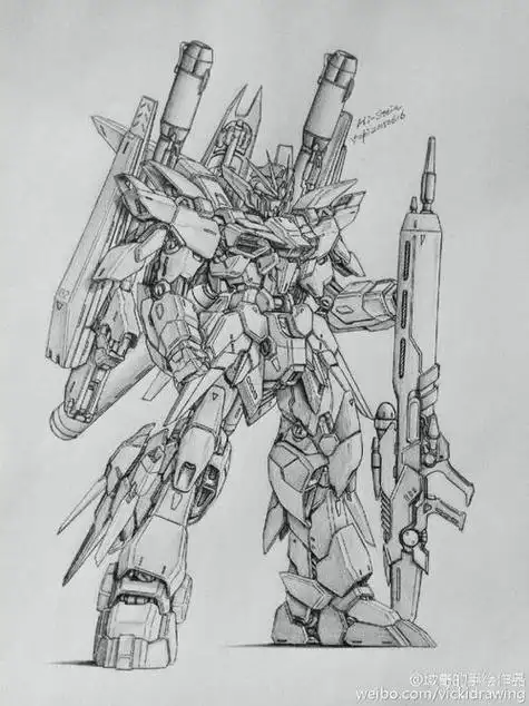 独角兽高达简笔画卡通高达机器人矢量素材高达 简笔画 图片合集p站