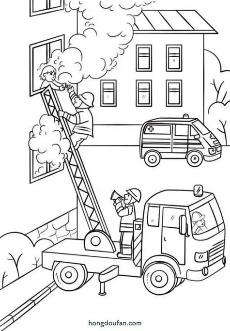 消防安全最难简笔画