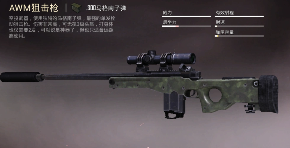 《和平精英》中为何没有巴雷特这把单发狙