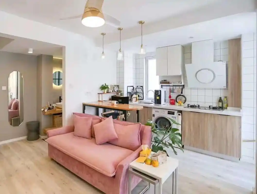 超小户型,没有采用繁琐的设计及立面造型,以简约实用为主用色也比较