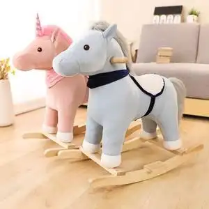 gb好孩子儿童摇摇椅摇摇马玩具婴儿摇摇车实木小木马摇马女孩宝宝