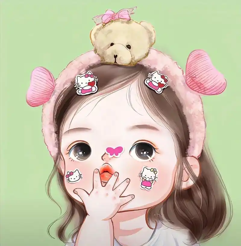 可爱卡通头像 #我又来送图啦 #仙气女生头像 #我会得到很 - 抖音