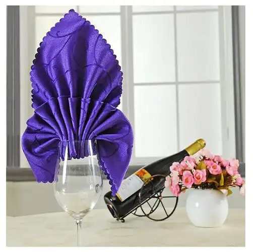 圣利进高档餐巾布口布纯色酒店西餐厅折花口布擦杯布定做可印刷logo