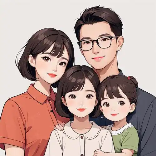 超有爱!卡通全家福头像,让幸福触手可及!