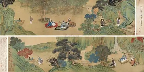 0297 竹林七贤图 手卷 设色纸本