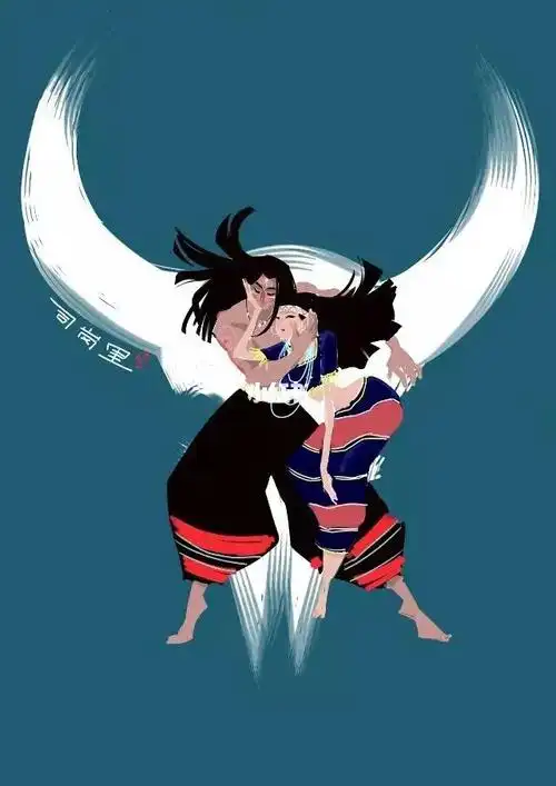 佤族  #每日一画  #插画  #原创插画  #少数民族服饰