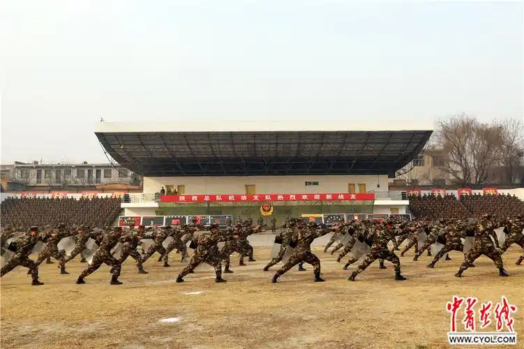 武警陕西总队机动支队新兵下连 欢迎仪式战味浓