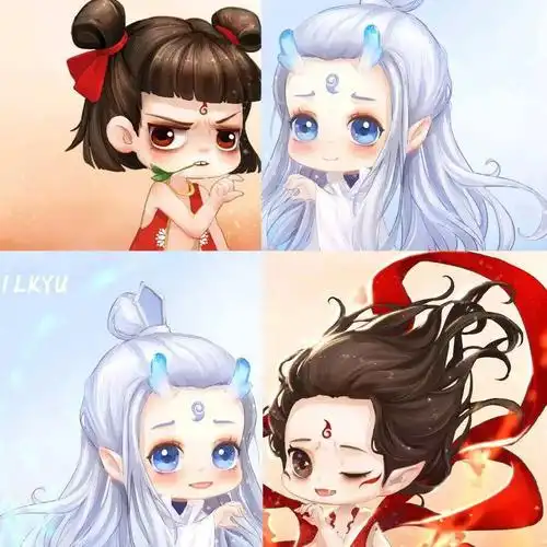 哪吒和敖丙的q版形象真的好可爱啊