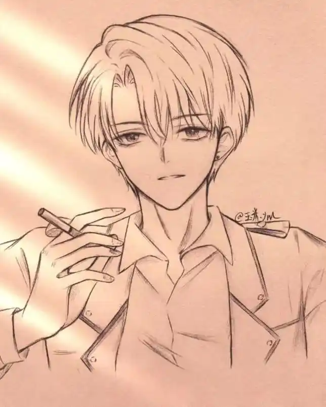 动漫帅哥 #帅就完事了#绘画 @嘉琪91 - 抖音