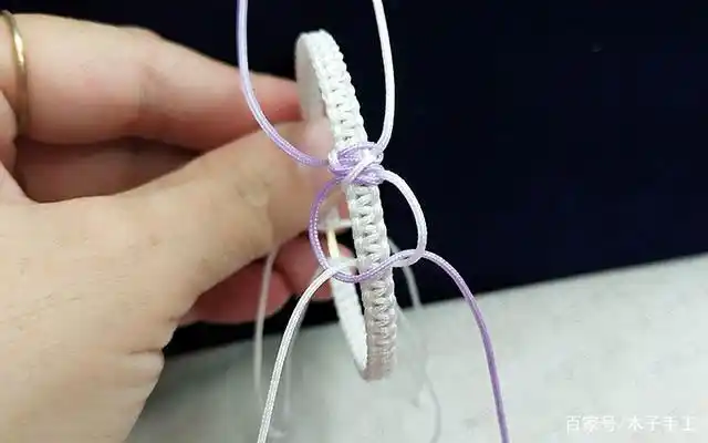 详细的波浪纹手镯教程,这颜色也是很仙呀