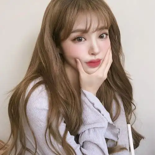 中长卷发_假发女中长发网红长卷发纹理水波纹羊毛卷圆脸自然气质整顶