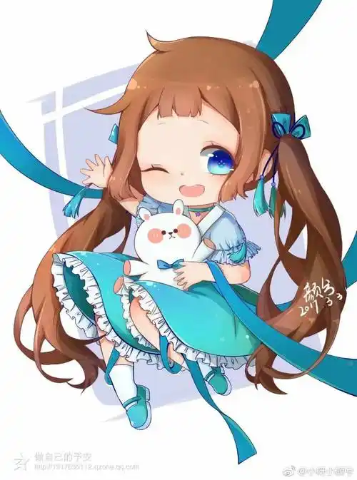 颜兮,予安,qq部落,手绘,彩铅,q版,线稿,手绘,教程,洛丽塔,水彩,sai,板