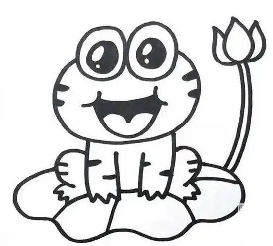 鱼和青蛙的简笔鱼和青蛙的简笔画