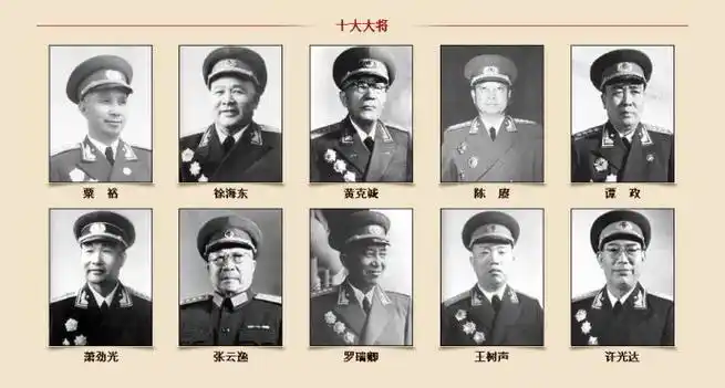 1955年开国将帅全名单