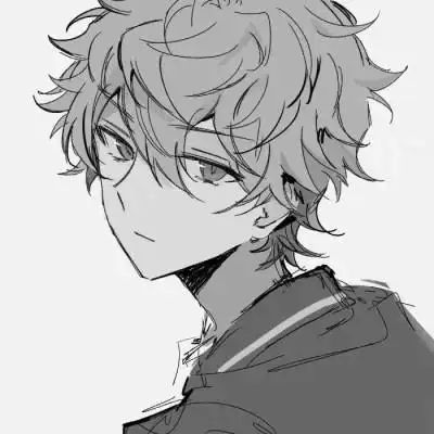 男生头像黑白二次元