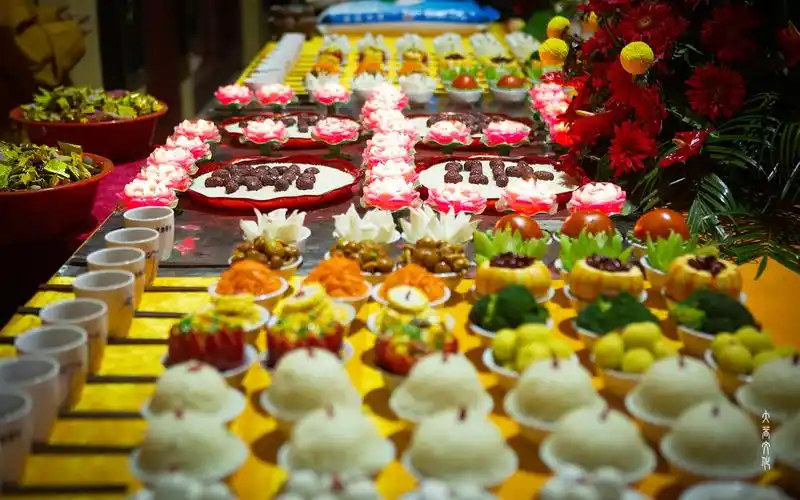 斋天供品(图片来源:大菩文化 摄影:妙清)