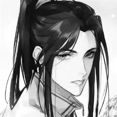 侠客头像男生古风黑白图片