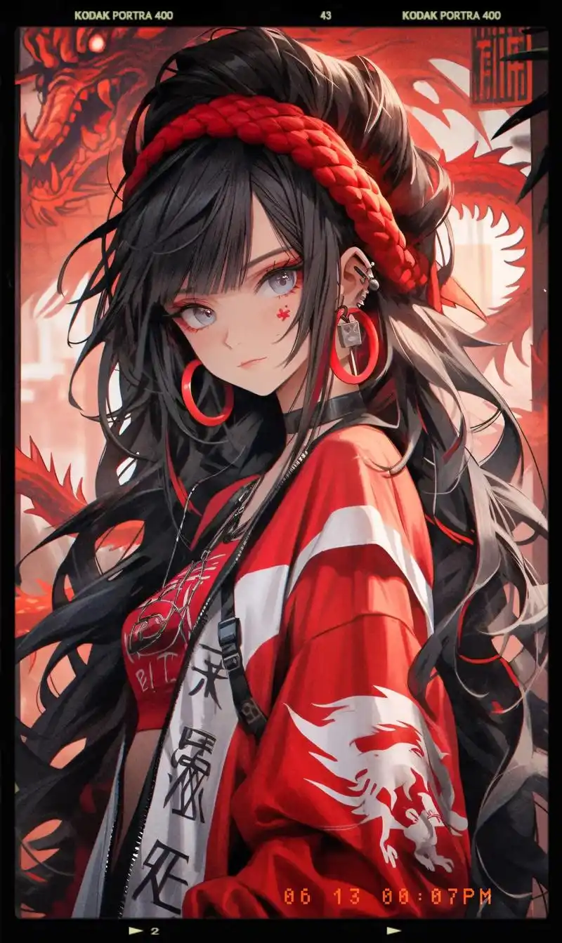 红色出道98.#动漫少女 #ai #手机墙纸 #手机屏保 # - 抖音