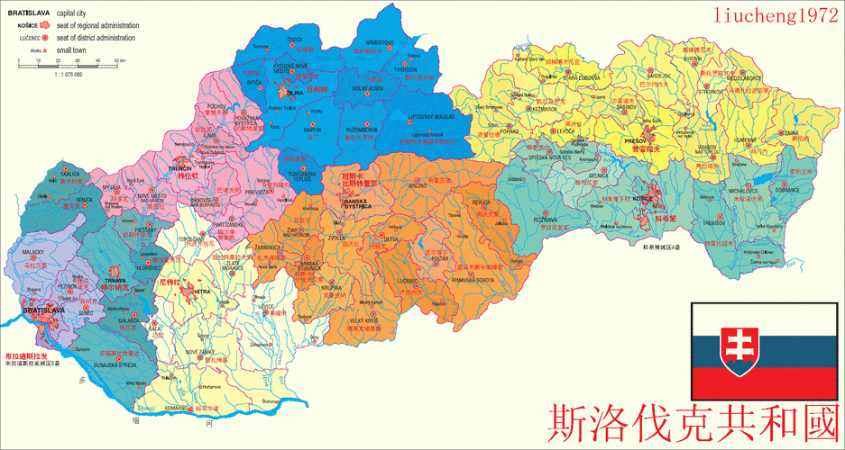 斯洛伐克共和国行政区域图_斯洛伐克地图查询