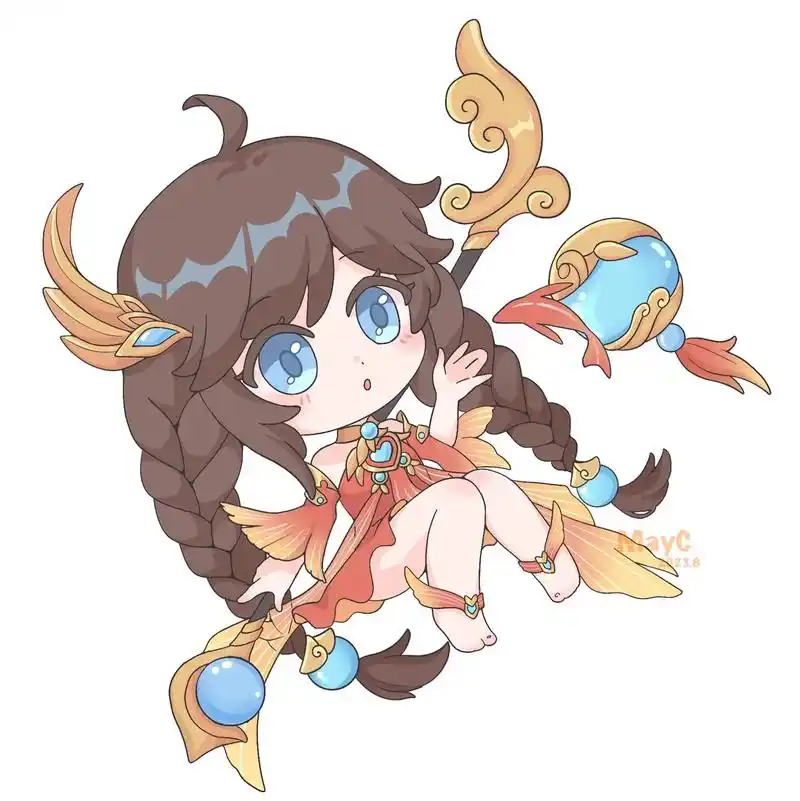 大乔啦啦啦.#绘画 #王者荣耀 #大乔 #q版 - 抖音