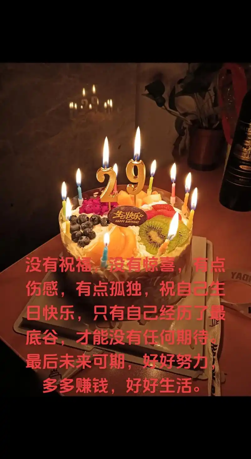 没有祝福,没有惊喜,有点伤感,有点孤独,祝自己生日快乐