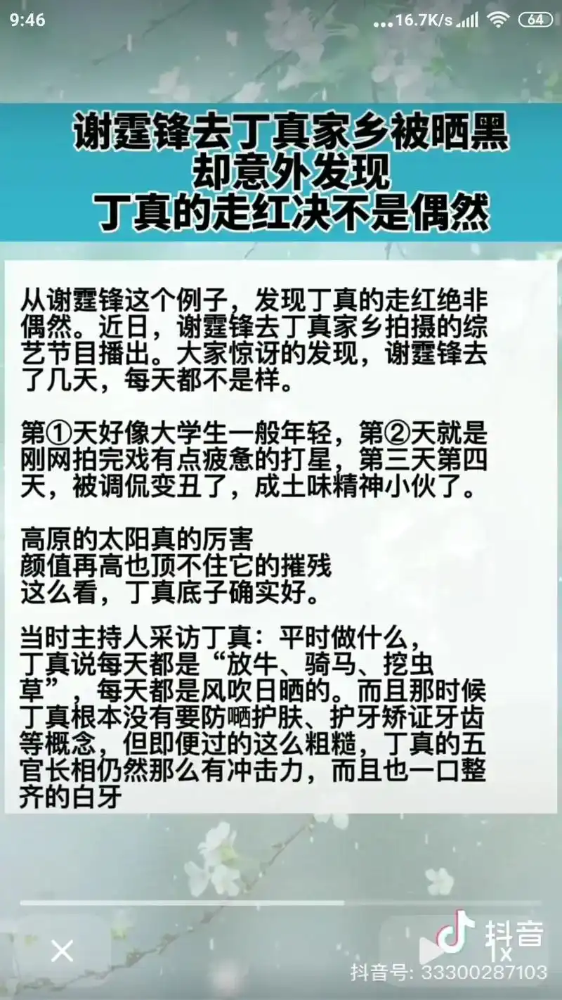 天生丽质难自弃,风霜烈日炼心志 #丁真  后面的双人图为节目 - 抖音