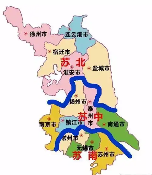 江苏省行政地图