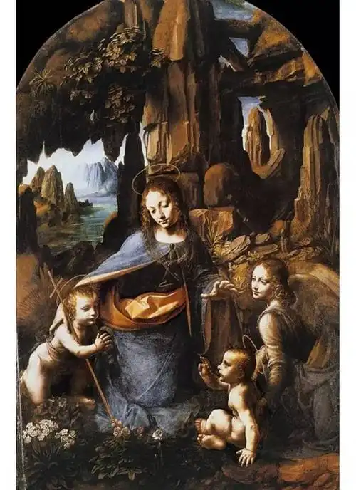 1505 the virgin of the rocks 岩间圣母 是达·芬奇的两幅画板油画的