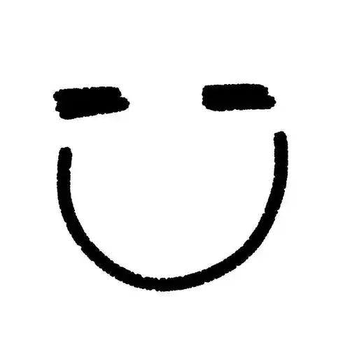 简笔画黑白个性表情头像