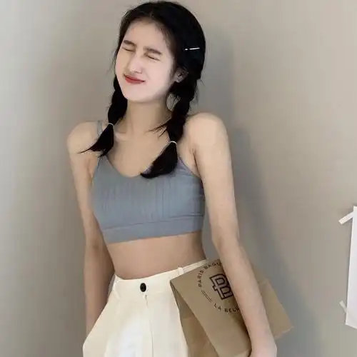 高中女生内衣初中生少女文胸无钢圈美背小胸聚拢运动胸罩少女学生高中