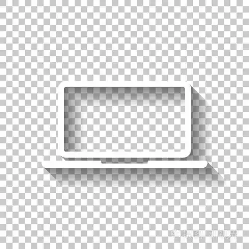 带有透明背景阴影的白色图标