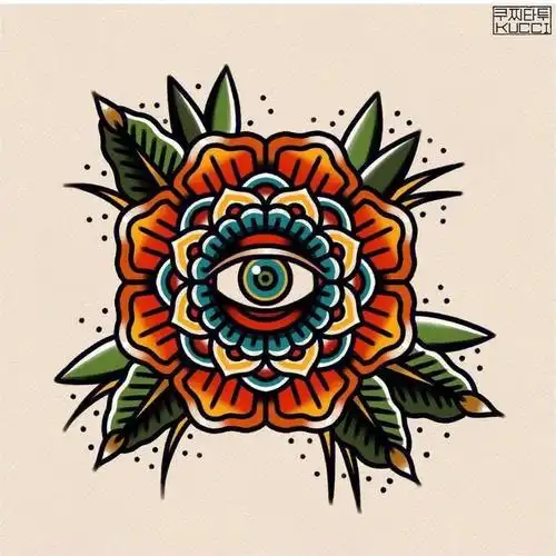 oldschooltattoo手肘纹身