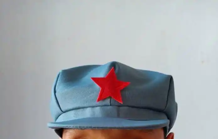 八路军帽子新四军帽八角帽红军帽 五角星帽子儿童大人灰色八角帽