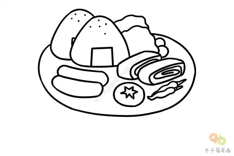 简单的套餐简笔画