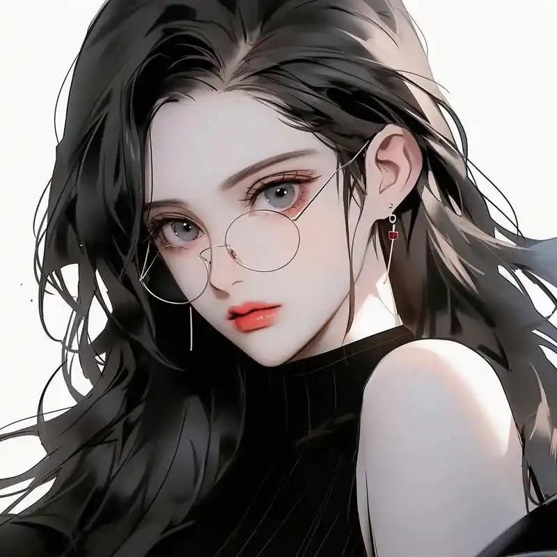 动漫头像和壁纸# 冷艳气质戴眼镜系列女生头像 676767#九月
