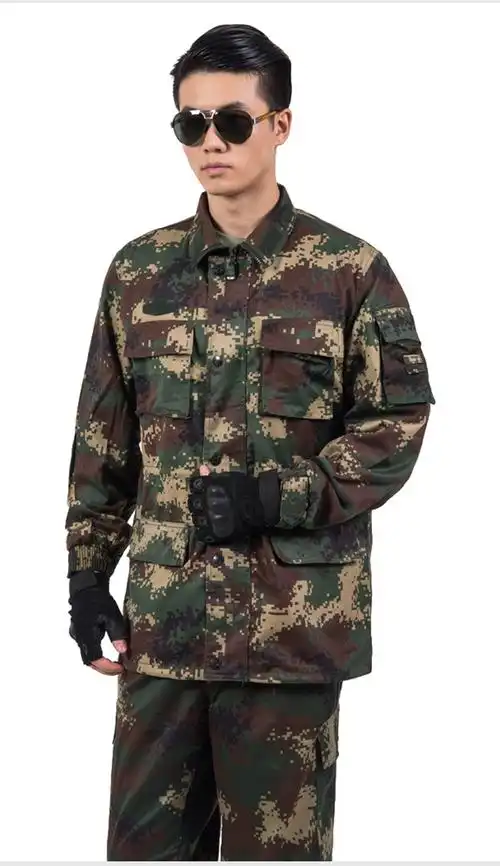 hoscene二炮07迷彩服套装男特种兵军装套装式火箭军迷作训服秋冬季