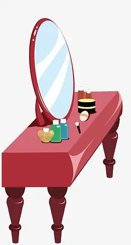 装饰手绘梳妆台插画素材