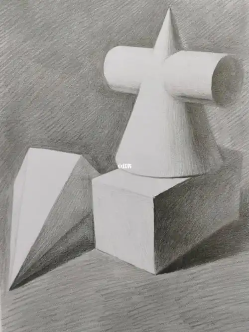素描三个物体组合