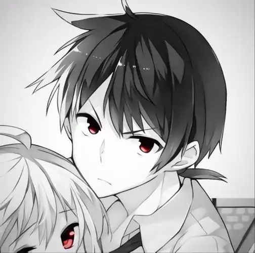 高冷情侣头像一男一女黑白情侣头像一男一女