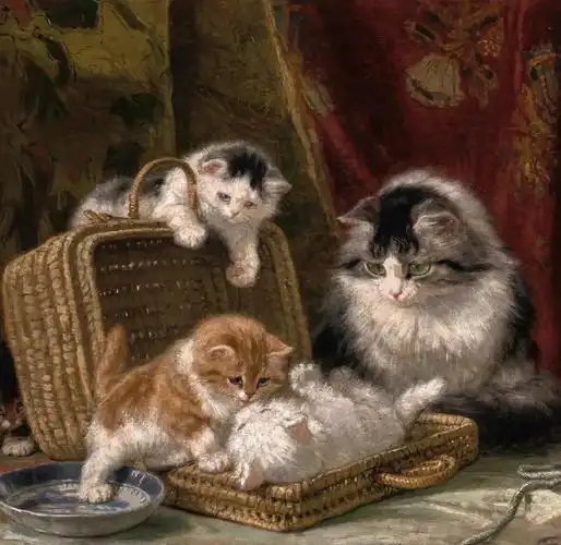 19世纪猫奴画家:亨丽埃特